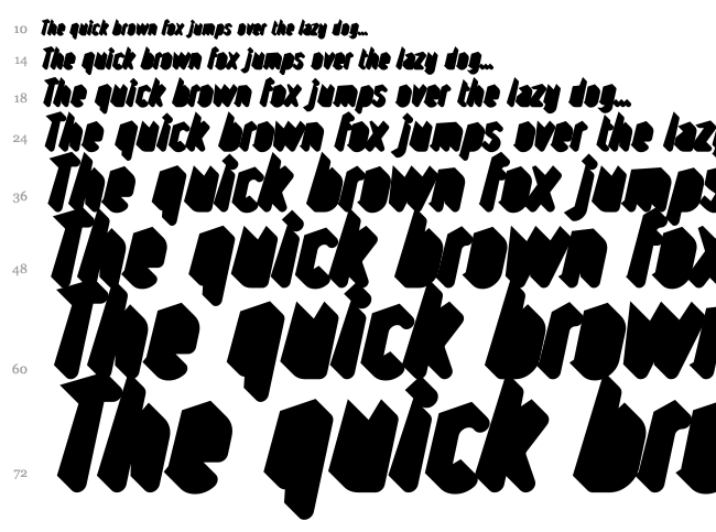 Ruler Volume font waterfall